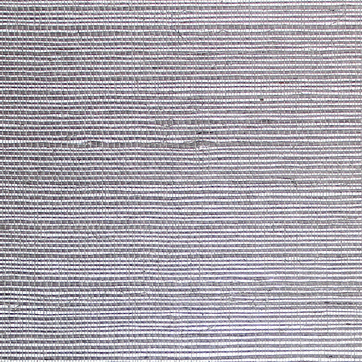 Scalamandre Wallpaper G1194-003 Sisal Metallic Silver