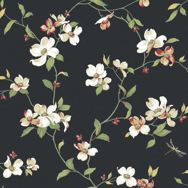 York GE9550 Ashford House Blooms Dogwood Wallpaper