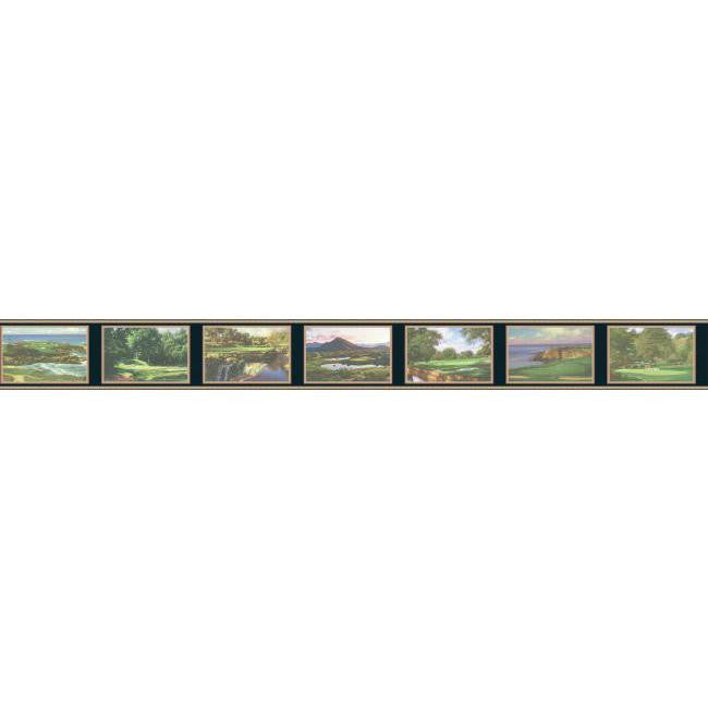 York Wallpaper GF7116BD Border Book U.S. Courses Border