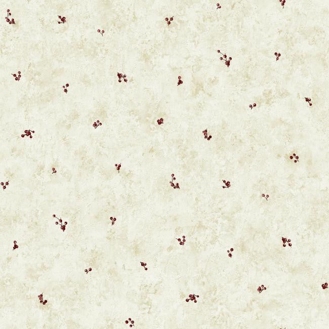 York HK4693 Folk Heart II Mini Berry Spot Wallpaper