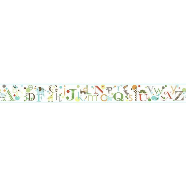 York Wallpaper JE3502BD Friends Forever Alphabet Border