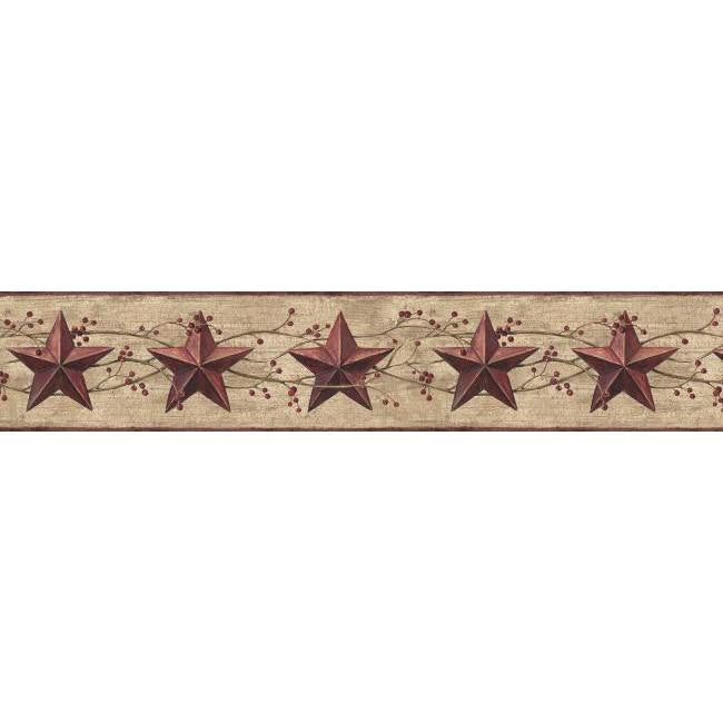 York Wallpaper JL1094B Faith, Hope, and Love Star Berry Border