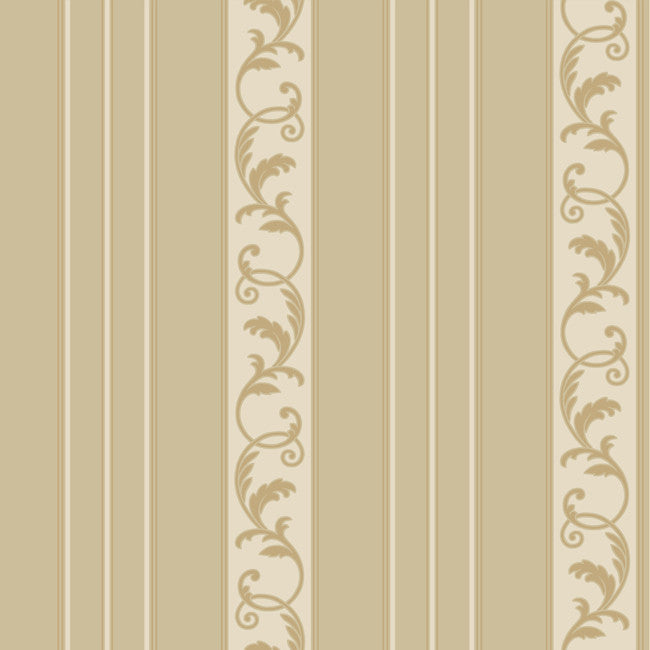 York JR5720 Sapphire Oasis Damask Stripe Wallpaper