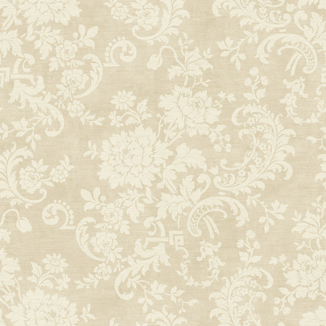 York JR5738 Sapphire Oasis Silk Floral Wallpaper