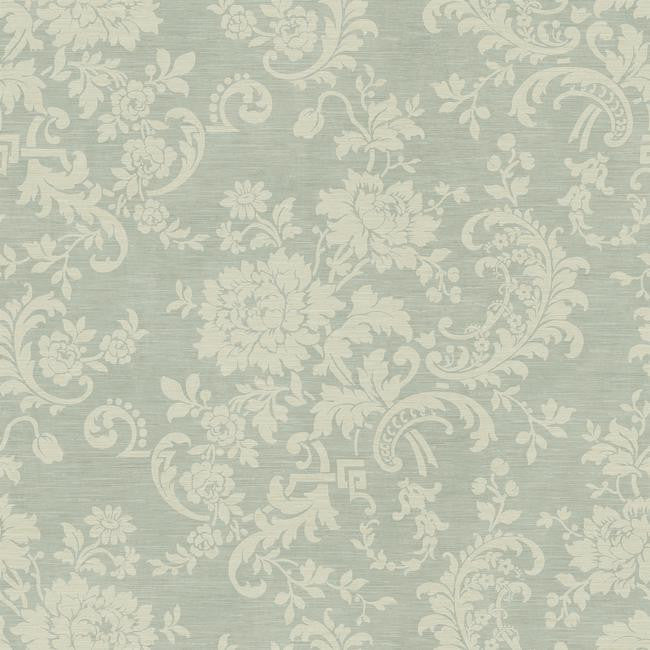 York JR5740 Sapphire Oasis Silk Floral Wallpaper