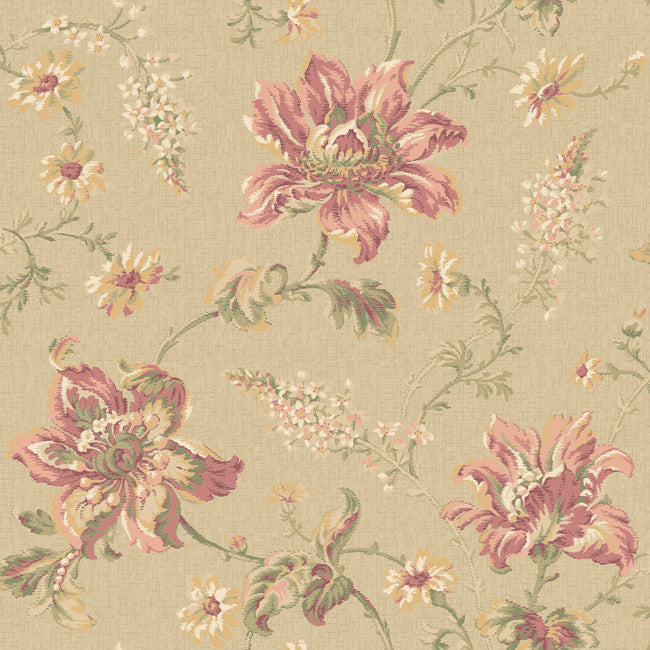 York JR5754 Sapphire Oasis Floral Wallpaper