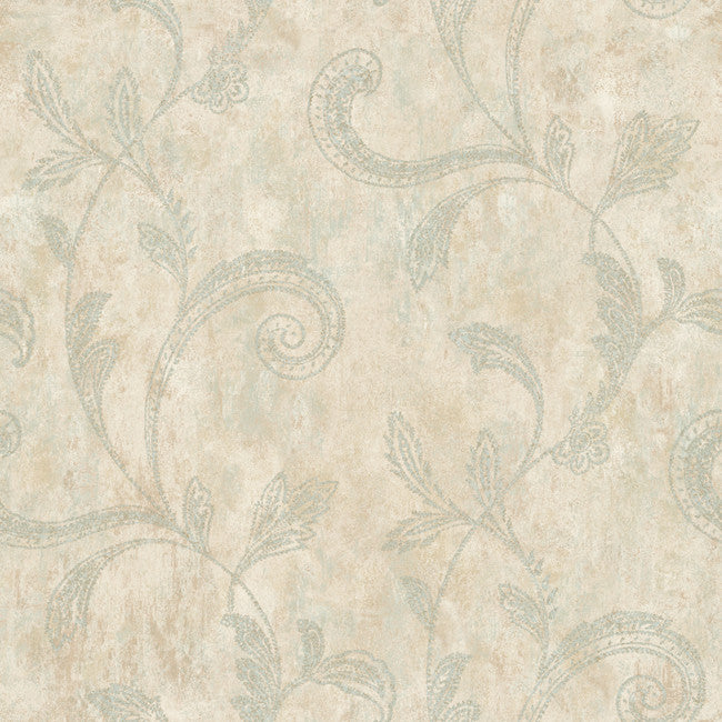 York JR5791 Sapphire Oasis Paisley Trail Wallpaper