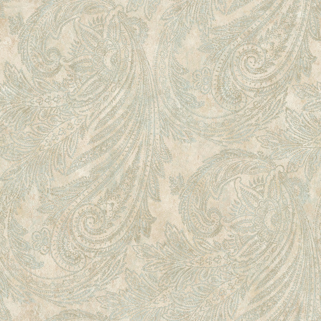 York JR5800 Sapphire Oasis Paisley Wallpaper