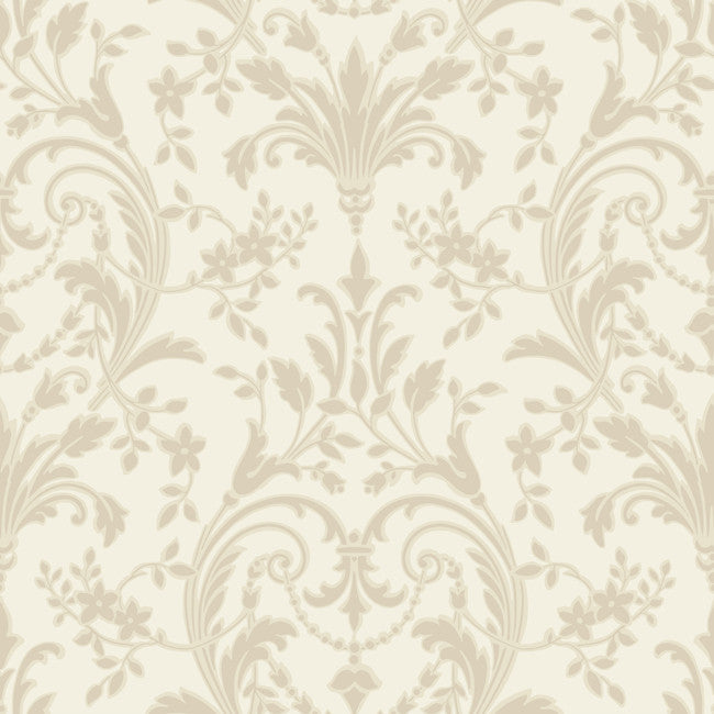 York JR5819 Sapphire Oasis Damask Wallpaper