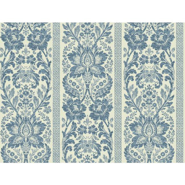 York KC1843 French Dressing Floral Damask Stripe Wallpaper