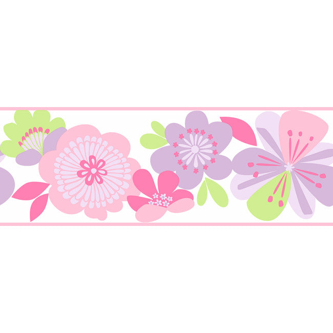 York Wallpaper KS2225B Cool Kids Large Floral Border