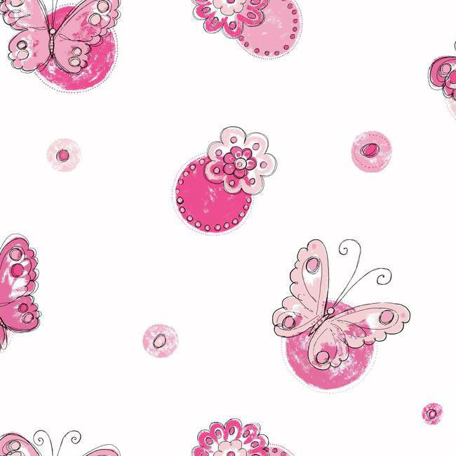 York KS2258 Cool Kids Butterfly Circle Wallpaper