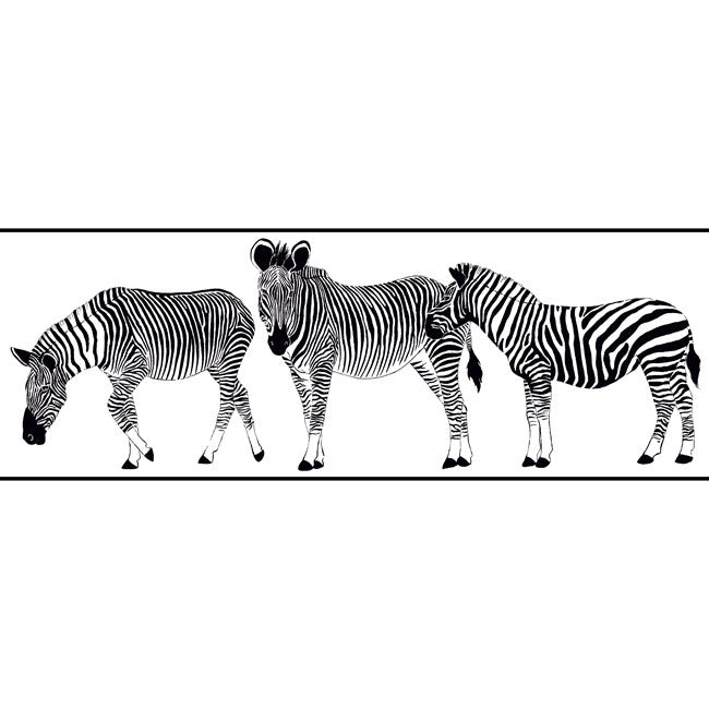 York Wallpaper KW7765BD Border Portfolio II Zebra Border