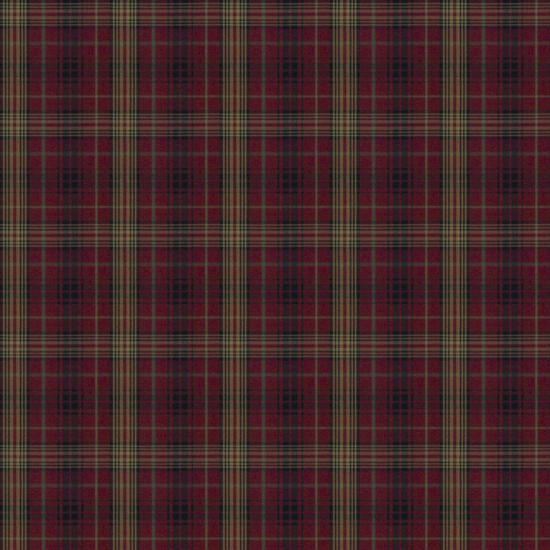 Ralph Lauren Fabric LCF13565F Kensington Tartan Burgundy
