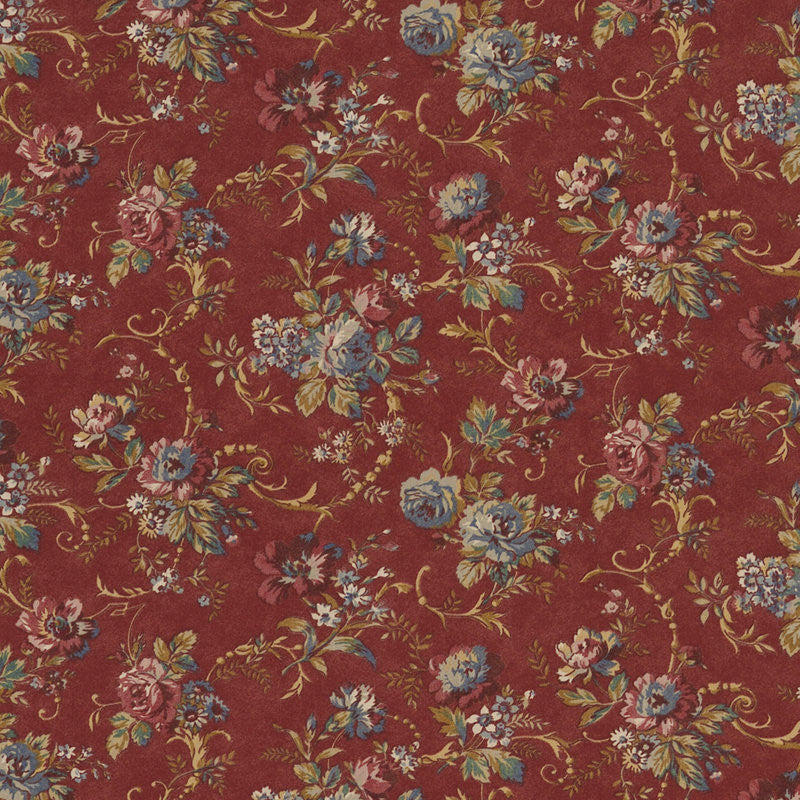 Ralph Lauren Fabric LCF14104F Dubois Floral Red