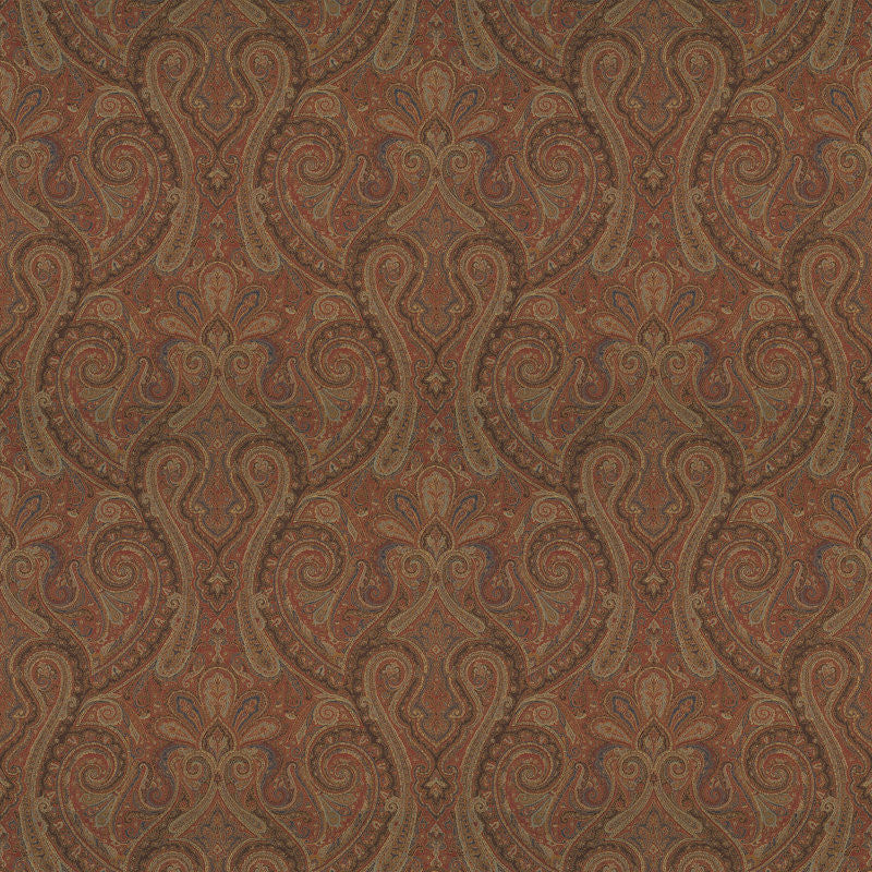 Ralph Lauren Fabric LCF18249F Assyria Paisley Red