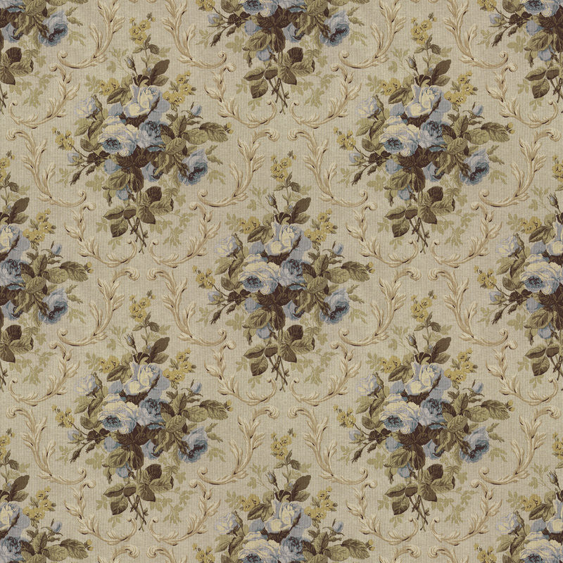 Ralph Lauren Fabric LCF19732F Cottage Rose Prairie Blue