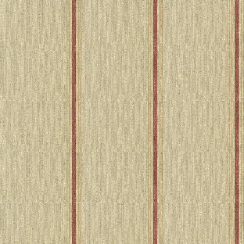 Ralph Lauren Fabric LCF20217F Stamford Stripe Dusty Red