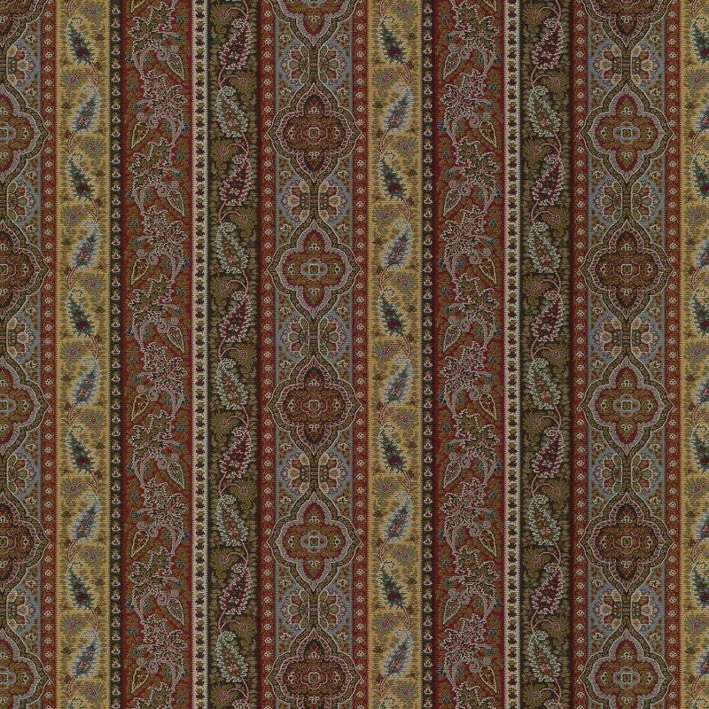 Ralph Lauren Fabric LCF22095F Chettenham Paisley Red/Sky