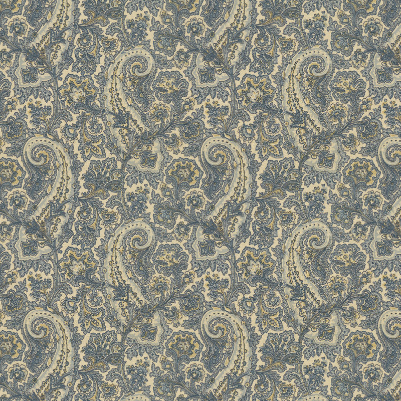 Ralph Lauren Fabric LCF24313F Ausable Paisley Blue