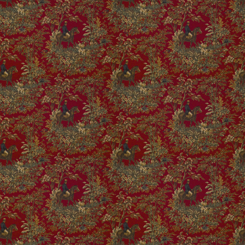 Ralph Lauren Fabric LCF24586F Ainsworth Cantebury Red