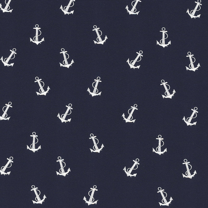 Ralph Lauren Fabric LCF64791F Upper Deck Embroidery Navy