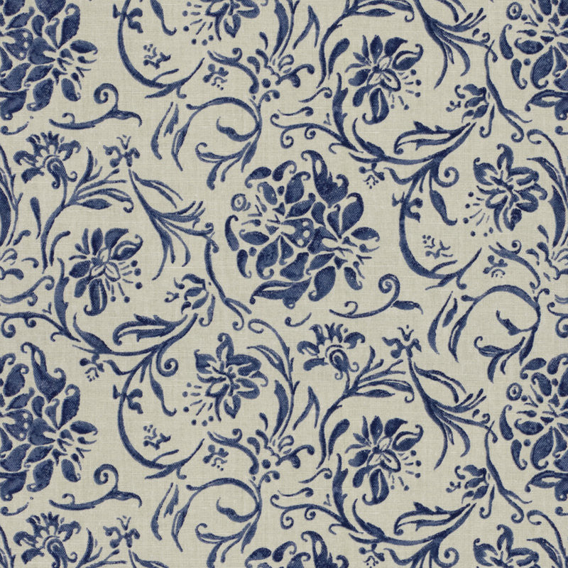 Ralph Lauren Fabric LFY17991F Orleon Floral Cobalt
