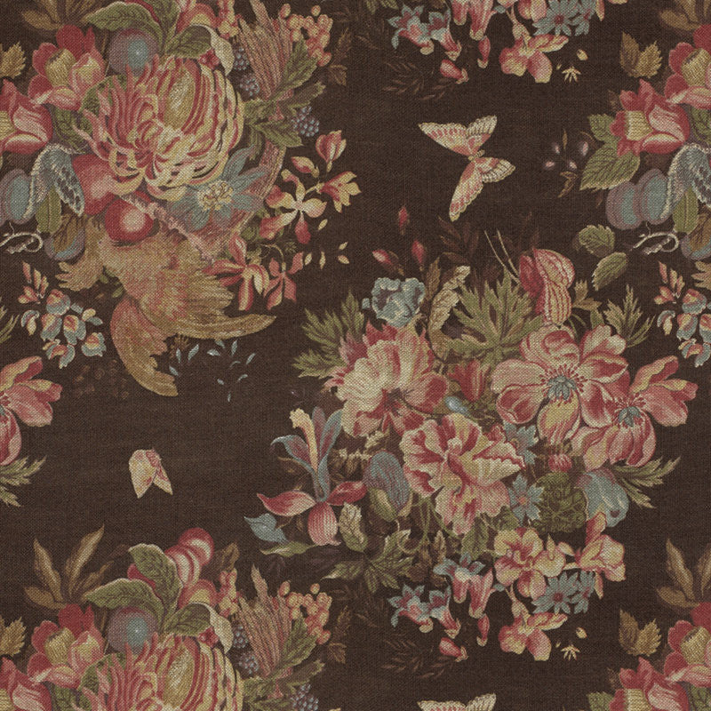 Ralph Lauren Fabric LFY60506F Bannerman Floral Chestnut
