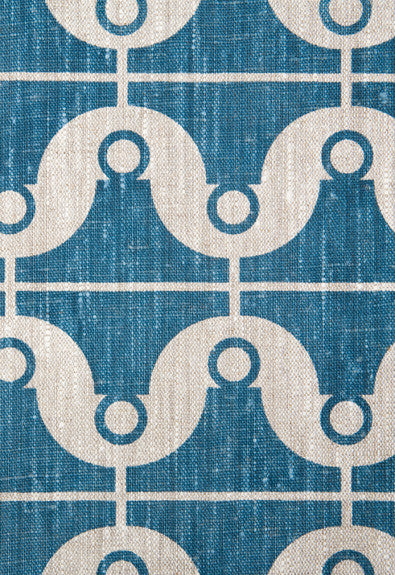 FSchumacher Fabric LONDON-BRIDGE-3 London Bridge Prussian
