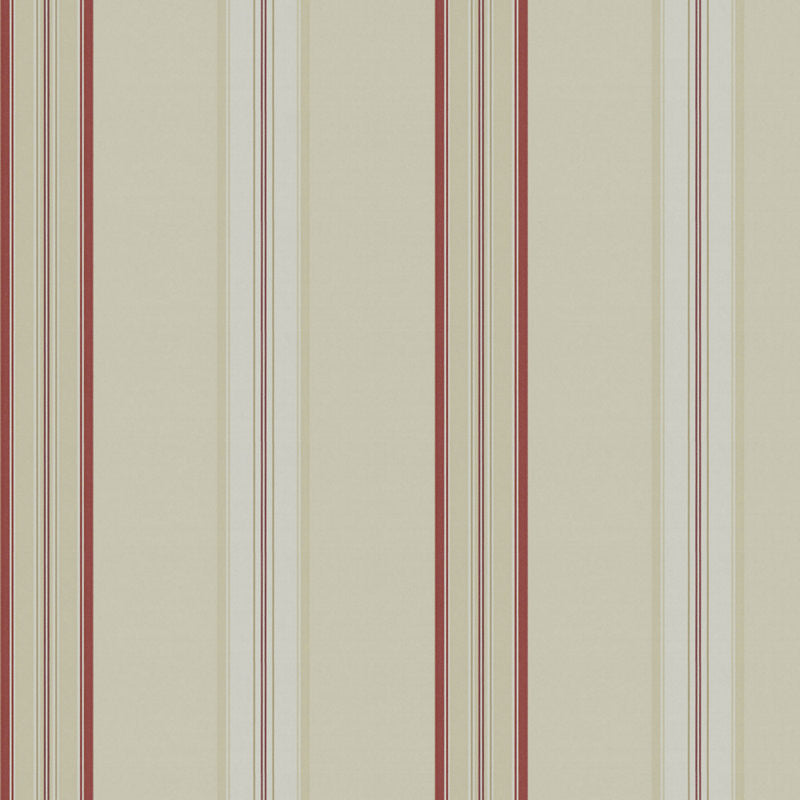Ralph Lauren Wallpaper LWP30599W Dunston Stripe Vermillion