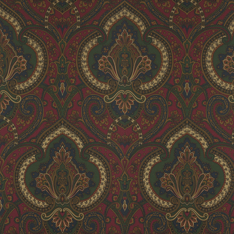 Ralph Lauren Wallpaper LWP60715W Castlehead Paisley Calvary Red