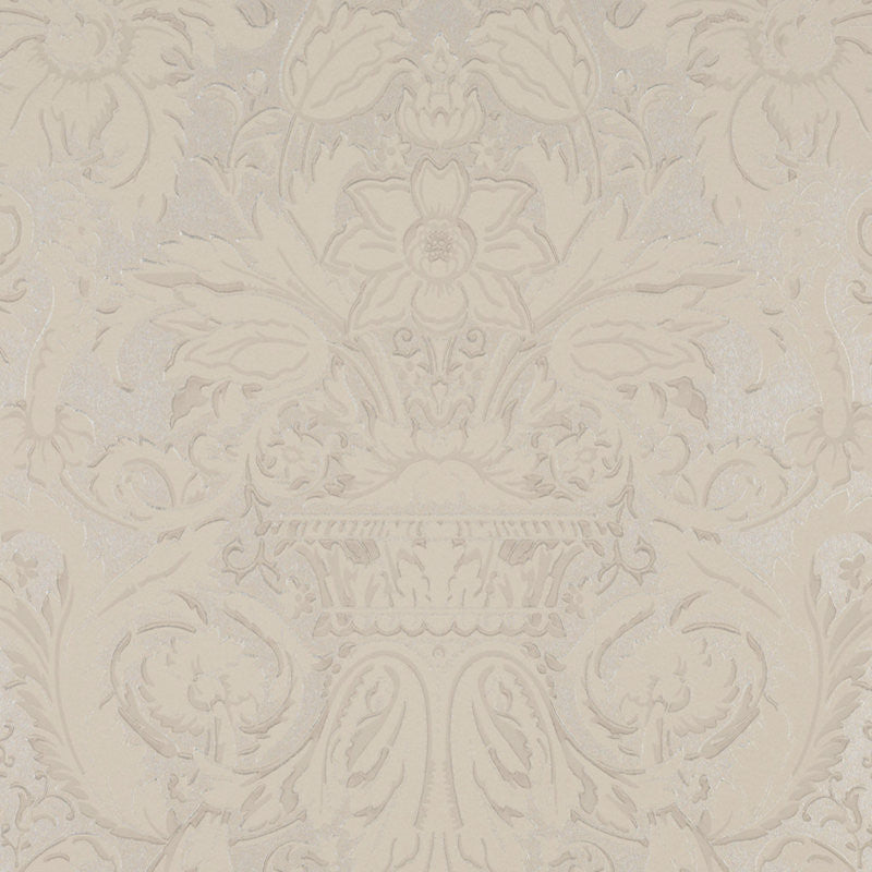 Ralph Lauren Wallpaper LWP64368W Chelsea Damask Platinum