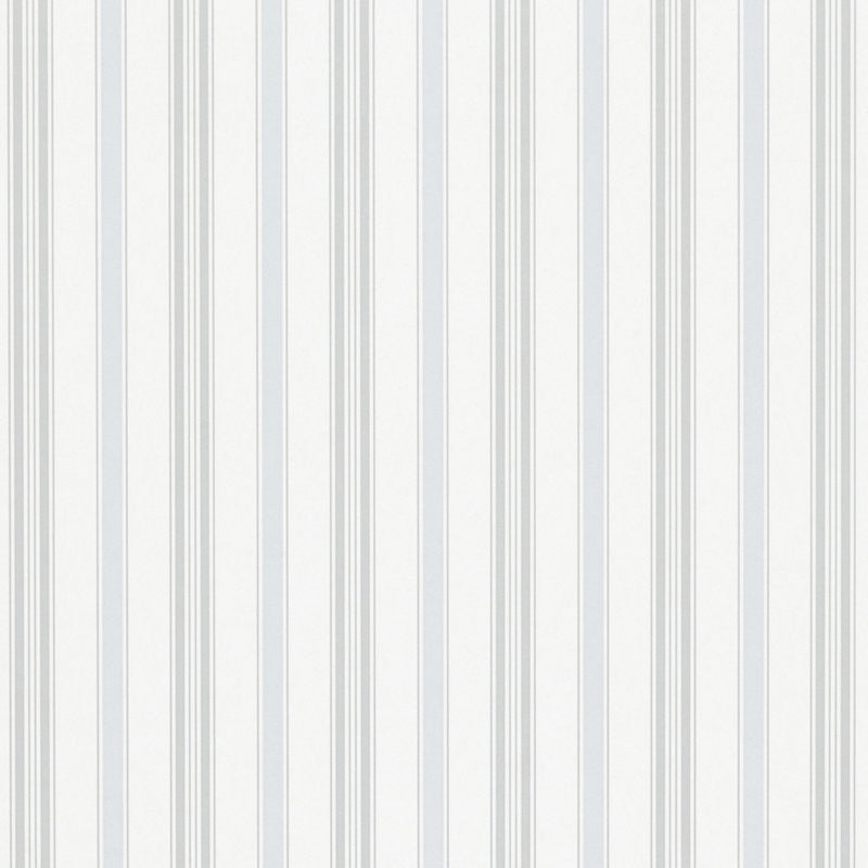 Ralph Lauren Wallpaper LWP66205W Basil Stripe Pastel Blue