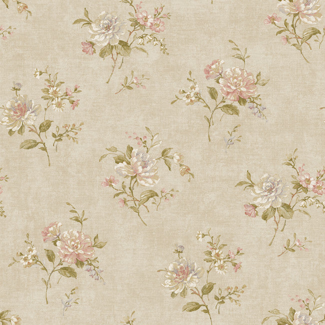 York NK2009 Nantucket Floral Bouquet Wallpaper