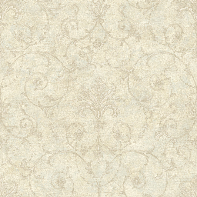 York NK2036 Nantucket Baroque Allover Wallpaper
