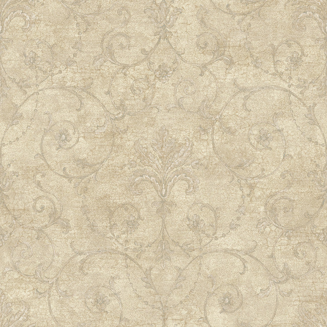 York NK2037 Nantucket Baroque Allover Wallpaper