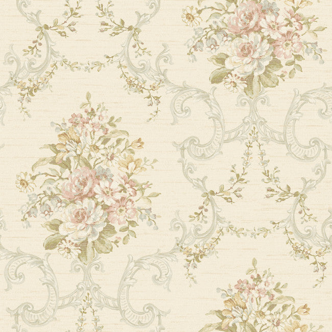 York NK2080 Nantucket Floral & Ornamental Wallpaper