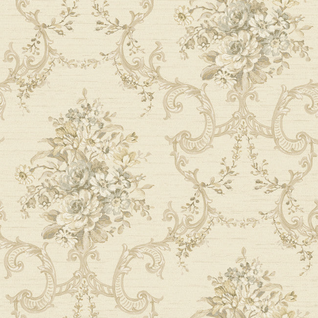 York NK2081 Nantucket Floral & Ornamental Wallpaper