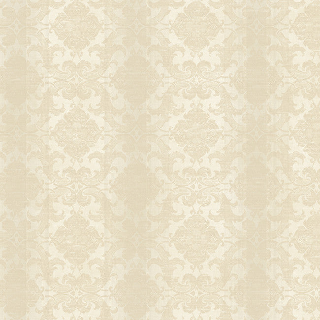 York NK2120 Nantucket Woven Damask W/Stripe Wallpaper