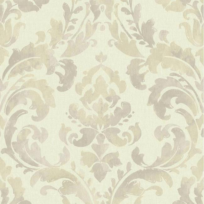 York NV6071 Baton Rouge Iridescent Framed Damask Wallpaper