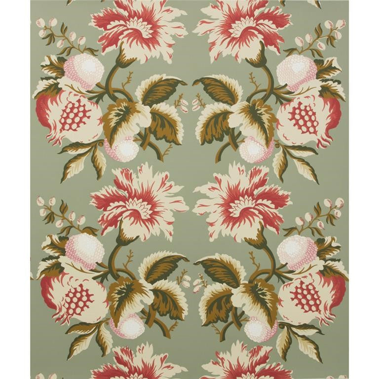 Lee Jofa Wallpaper P2013101.319 Jessup Paper Sage/Berry