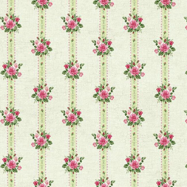 York Wallpaper PN0489 Rose Stripe