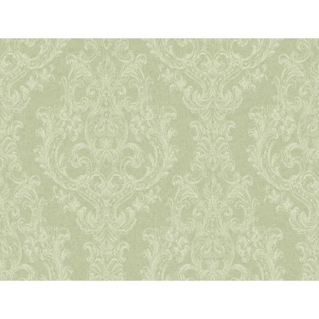 York PS3880 Green Book Detailed Damask Wallpaper