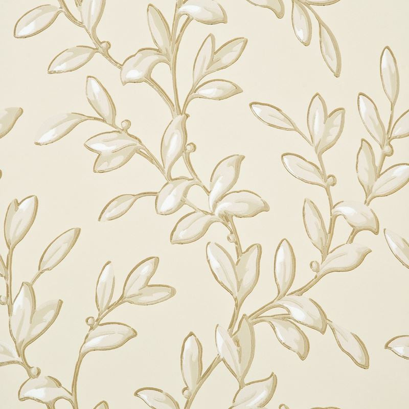 Baker Lifestyle Wallpaper PW78002.4 Tintinhull Leaf Linen/Ivory