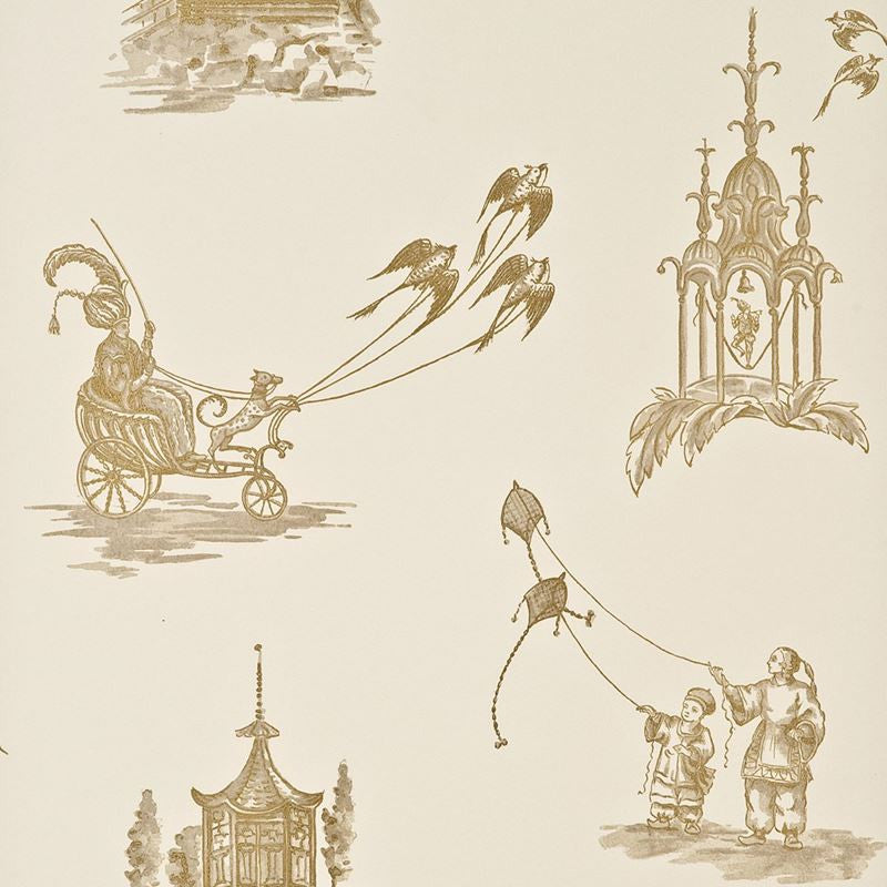 Baker Lifestyle Wallpaper PW78005.6 Chillingham Ivory/Bronze