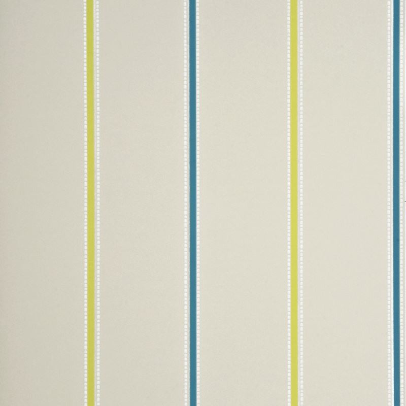 Baker Lifestyle Wallpaper PW78016.5 Tasie Stripe Cream/Teal/Lime