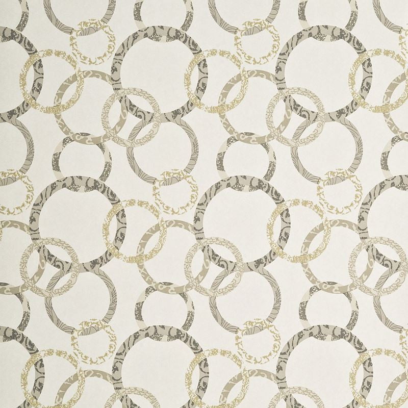 Baker Lifestyle Wallpaper PW78019.1 Roundel Ivory/Stone