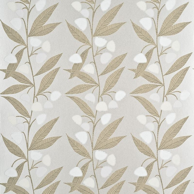 Baker Lifestyle Wallpaper PW78020.1 Bell Flower Silver/Biscuit