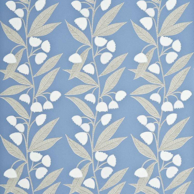 Baker Lifestyle Wallpaper PW78020.6 Bell Flower Blue/Stone