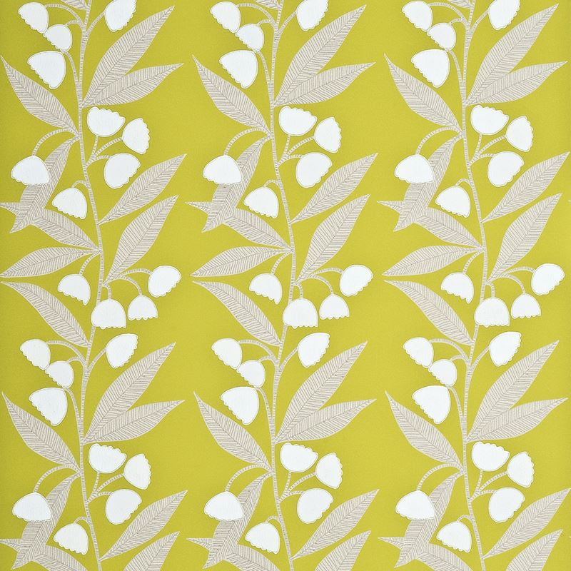 Baker Lifestyle Wallpaper PW78020.8 Bell Flower Lime/Ivory